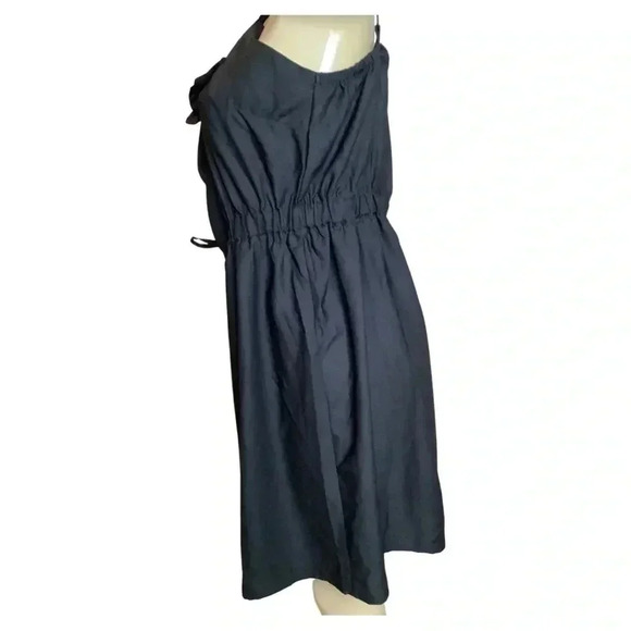 Hint of Blush Black Mini Dress with Adjustable Straps and waist tie New - Picture 4 of 7